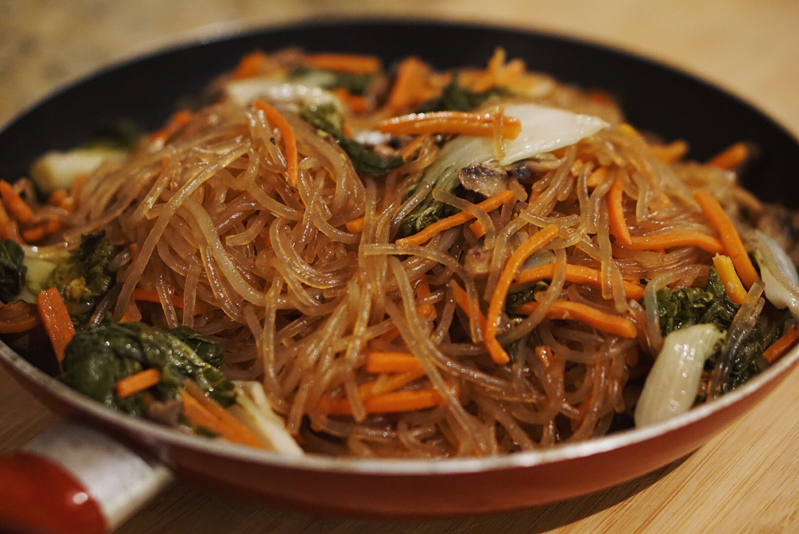 Japchae- Sweet Potato Noodles w/ veggies - I Hart NutritionI Hart Nutrition